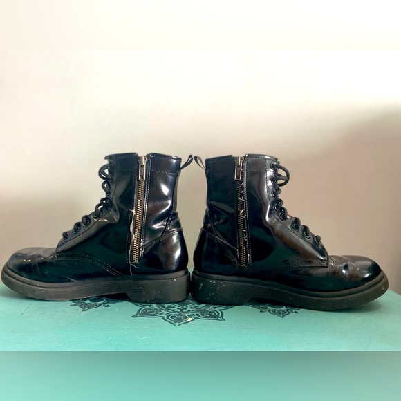 Black Mossimo Semi-Gloss Vegan Ankle Boots - Picture 6 of 9